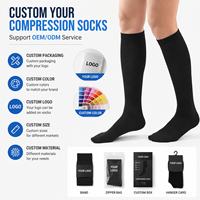Chaussettes de compression pour femmes et hommes, circulation 15-20 mmHg, meilleures chaussettes de soutien pour les mollets, pour le cyclisme sportif