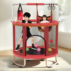 QIJUN Premium Children's Small Alloy Steel 1.2M Round Indoor/Outdoor <strong>Trampoline</strong> Protective <strong>Net</strong> <strong>for</strong> Boy Girl Professional Use - Product Image 2