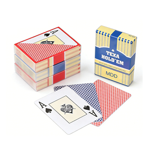 Cartes à jouer de <span class=keywords><strong>poker</strong></span> <span class=keywords><strong>Texas</strong></span> Hold'em en PVC imperméables, personnalisables avec votre logo, vente en gros directe, fabrication portable - Product Image 1