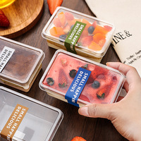 Boîtes carrées transparentes jetables pour tiramisu, contenants spéciaux pour gâteaux à la mousse, desserts, gâteaux aux fruits, emballages à emporter
