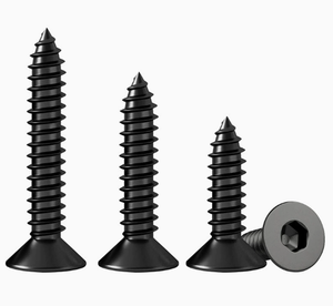 304 Stainless Steel Black Flat Head Chamfered Hex Socket Self-Tapping <strong>Wood</strong> <strong>Screws</strong> Flat Round Head Beveled Edge <strong>Wood</strong> <strong>Screws</strong> - Product Image 3