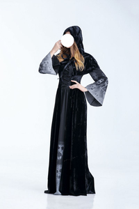 <span class=keywords><strong>Femme</strong></span> <span class=keywords><strong>Halloween</strong></span> <span class=keywords><strong>Femme</strong></span> Mort Sorcière Robe Adulte Mascarade Noir Cape Horreur <span class=keywords><strong>Squelette</strong></span> Vampire Cosplay Cape pour Bar Ds Costume - Product Image 4