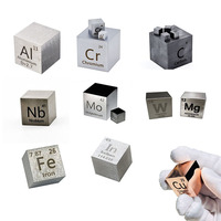 10x10x10mm Osmium Cube 99.95% Haute Densité 10mm Osmium Os Morceaux pour Collection Invest
