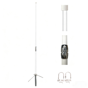 Antena de Estación Base de Fibra de Vidrio de 3.2M X300 con Radiales de Plano Terrestre, Doble Banda 144/430MHz VHF UHF, Omnidireccional Tipo Diamante para Comunicación - Product Image 3