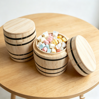 Baril à bonbons en bois pas cher en gros avec logo personnalisé