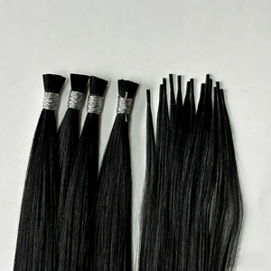 Extensions de cheveux brésiliens Remy I-Tips, double épaisseur, kératine, pointe plate, trame simple, vierges, pour fusion en gros - Product Image 2
