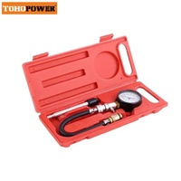 Kit de Prueba de Compresión de Cilindros G324 0-300 PSI 2000 KPA con Manómetro Codificado por Colores, Manguera de Goma y Adaptador Cónico Universal