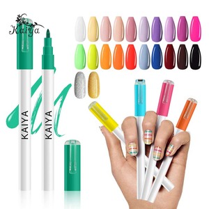 Vernis à ongles de bricolage, étiquette privée, maquillage, <span class=keywords><strong>dessin</strong></span>, séchage rapide, revêtement Non toxique, peinture Graffiti, imperméable, lumineux, coloré, stylo Nail Art - Product Image 1