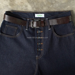 OEM Custom High Waist Oversized Wide Leg Jeans Pants for Men High Quality Salvage Raw Selvedge Bootcut <b>Denim</b> Pants Baggy Jeans - Product Image 3
