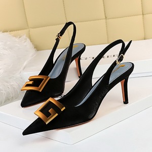 รองเท้าส้นสูงแบบสลิงแบ็คหลากสีสันแฟชั่นสำหรับผู้หญิง - Product Image 2