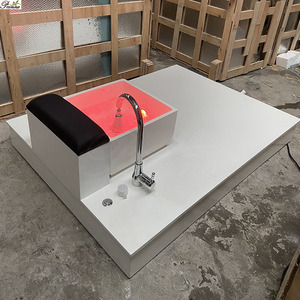 مسمار معدات سبا المهنية الأبيض كرسي باديكير قاعدة مع وعاء زجاجي ملون - Product Image 5