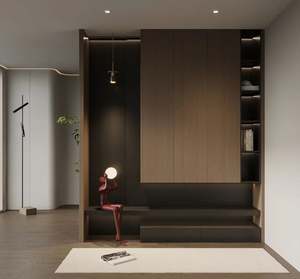 Armoire à chaussures en panneaux de bois, design moderne, organisateur de rangement, armoire à chaussures debout pour l'entrée - Product Image 2