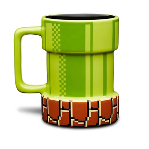 Taza de Cerámica con Diseño de Tubería de Agua de Super Mario, con Cuchara, Reutilizable, Apta para Lavavajillas y Microondas, Color Sólido, Regalo de Cumpleaños o Navidad para Amigos y Niños - Product Image 1
