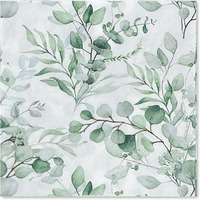 Assiettes en papier biodégradables jetables en gros et serviettes à motifs de feuilles vertes pour mariages, baby showers, goûters, fêtes de jardin, anniversaires