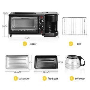 Giao hàng nhanh đa chức năng bánh mì Ấm đun nước điện cà phê Maker Lò nướng bánh mỳ 3 trong <span class=keywords><strong>1</strong></span> ăn sáng Maker Máy - Product Image 6