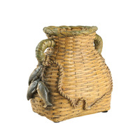 Pot de fleurs créatif en résine en forme de panier à poissons, jardinière multifonctionnelle pour plantes succulentes, décoration artisanale pour la maison de style ferme