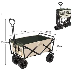Outdoor Garden Beach Trolley Fishing Folding Camping Cart Wagon Portable Shopping Tour Hand Luggage Cart Trolleys