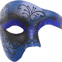 Masque de mascarade vénitien unisexe Biruil Phantom Opera demi-visage pour fête, vente en gros, collection 2026