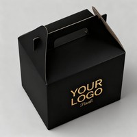 Carton blanc jetable personnalisé de 2mm d'épaisseur boîte alimentaire Happy Meal boîte d'emballage hamburgers à emporter boîte à boissons avec poignée