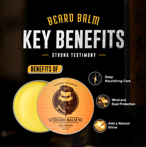 Huile de barbe pour hommes crème à raser adoucissante ensemble de soins de la barbe réparation des pointes fourchues - Product Image 2