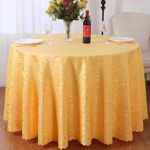 Venta al por mayor Jacquard redondo boda Hotel <span class=keywords><strong>restaurante</strong></span> decorativo mantel redondo para boda Hotel y <span class=keywords><strong>restaurante</strong></span> - Product Image 1