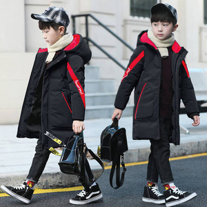 Manteau d'hiver à capuche pour garçon, veste mi-<span class=keywords><strong>longue</strong></span> en coton, vêtements d'extérieur pour enfants, capuche, collection - Product Image 1
