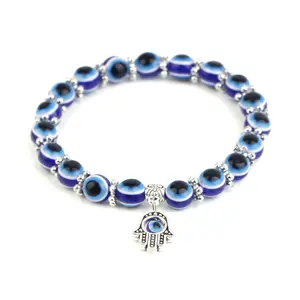 New Turkish Lucky Eye Beaded Bracelets Blue Eye Bead Bracelet Men Women Handmade Lucky Jewelry Charm Bracelet Female