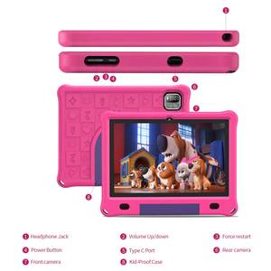 <span class=keywords><strong>Tablet</strong></span> WiFi per <span class=keywords><strong>Bambini</strong></span> da 10.1 Pollici, 1280*800 IPS, Android, Educativo, Batteria da 6000 mAh, <span class=keywords><strong>Tablet</strong></span> Android per <span class=keywords><strong>Bambini</strong></span> - Product Image 2