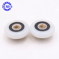 Roue de douche à roulement en laiton M4, roulement en acier inoxydable recouvert de nylon 696 2RS pour roue à billes en nylon M4*22*6*11mm