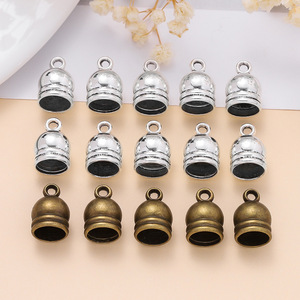 Zinc Alloy <b>Weight</b> Cap Round <b>Small</b> Plated For Necklace Making Jewelry Findings - Product Image 1