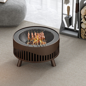 Chimenea de interior independiente de 14 pulgadas, hoguera, estufa de leña portátil para el hogar - Product Image 3