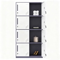 Armoire casier en acier pour salle de sport et école, avec serrure à combinaison, conception démontable, couleur et taille personnalisables, fournie directement par l'usine