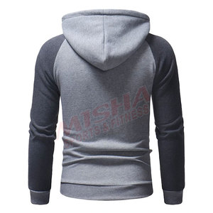 Sweat-shirts à capuche de haute qualité 100% coton, en molleton uni teint, coupe-vent et respirant, pour la salle de sport et l'entraînement, séchage rapide - Product Image 2