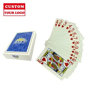 인쇄 된 상자 플라스틱 Pvc 방수 포커 고품질 양면 맞춤형 포커 플레이 카드 포커 카드