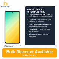 Remplacement pour l'écran OLED du Samsung Galaxy S21 FE 5G, assemblage d'écran original + verre remplaçable, qualité A