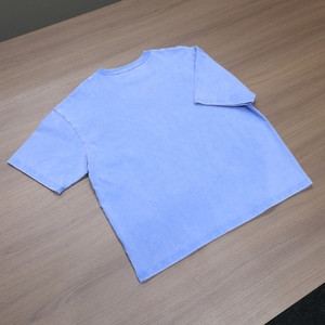 เสื้อยืดทรงบ็อกซี่ฟิตโอเวอร์ไซส์สไตล์ยูนิเซ็กส์สำหรับผู้ชาย ล้างสีแบบแอซิดวอช ผ้าฝ้าย 100% น้ำหนัก 260 กรัม ระบายอากาศได้ดี เหมาะสำหรับฤดูร้อน - Product Image 4