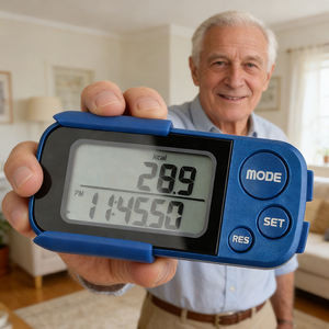 Compteur de pas 3D pliable Rahmory LM-JP <span class=keywords><strong>G</strong></span> <span class=keywords><strong>Shock</strong></span> Football en ABS, suivi des calories, capacité 5-10 kg, toutes saisons - Product Image 4