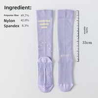Chaussettes de sport longues sans couture pour yoga et pilates, pour femmes, professionnelles, antidérapantes, en nylon, anti-odeur, sans coutures, pour mollets
