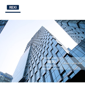 Mur Rideau en verre Prix par m2 mètre carré <span class=keywords><strong>pied</strong></span> en Aluminium Émaillé Unititzed Baguette Encadrement Araignée Façade - Product Image 1