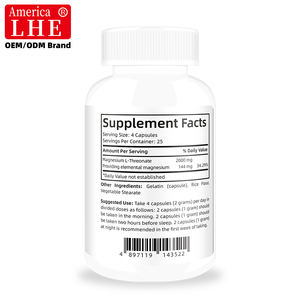 Vitaminas Personalizadas, Suplemento de Magnesio L-Treonato, Apoyo para el Cerebro, el Sueño y los Músculos para Adultos, Cápsulas de Magnesio L-Treonato - Product Image 2