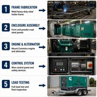 Cummins 60kVA 48kW Schallgedämpfter Dieselgenerator 3-Phasen 400/230V 50Hz mit Autostart für Zuhause, Einkaufszentren, Flughäfen, EPA EAC CE-zertifiziert