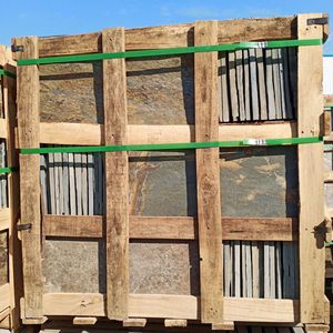 Fornitura diretta dalla fabbrica colore ruggine Bluestone colore giallo ruggine Bluestone Villa <span class=keywords><strong>giardino</strong></span> muro esterno mattone antico per pavimentazione in pietra - Product Image 4