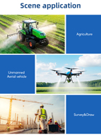 Module GPS multi-bandes de qualité industrielle à gain élevé, carte GNSS RTK 1408 canaux UART/USB MMCX X2 haute précision pour la robotique UAV