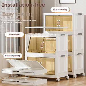 Tủ quần áo và tủ đựng đồ hiện đại có thể gấp gọn cho phòng ngủ với cửa và nhiều ngăn chứa đồ - Product Image 6