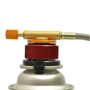 Adaptateur de cuisinière à gaz pour camping, utilisation portable en extérieur, couleur rouge doré - Product Image 3