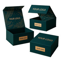 Caja de Regalo Magnética Rígida de Papel con Logotipo Personalizado de Lujo, Reciclable y con Relieve, para Joyería, Cosméticos y Té