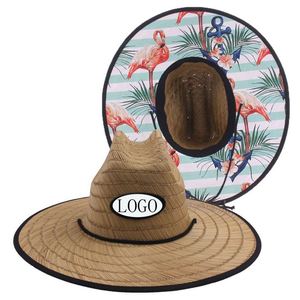 Chapeau de cowboy en paille personnalisé en gros, unisexe, à large bord, pour la pêche, style sauveteur, pour hommes, avec logo personnalisé - Product Image 5
