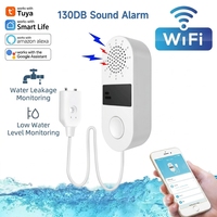 Tuya keamanan WiFi Alarm Sensor celup air tampilan OLED kontrol suara Bar hotel Android dioperasikan baterai bertenaga 24h