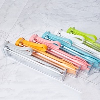 Ensemble de couverts en plastique sans BPA tendance et personnalisé, baguettes, fourchette, cuillère, étui de transport portable, kit de couverts réutilisables pour le bureau et l'école