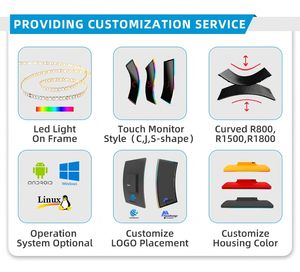 Oem Odm прочный <span class=keywords><strong>39</strong></span> дюймов <span class=keywords><strong>C</strong></span>-Type емкостный полный обзор изогнутый экран фирменный цветной дисплей монитор интерактивный киоск - Product Image 5